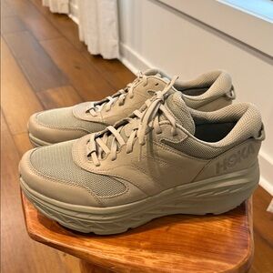 Hoka Bondi L Taupe Running Shoes
